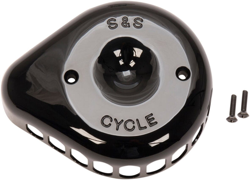 S&S Cycle Gloss Black Mini Teardrop Stealth Air Cleaner Cover for Various Various Harley-Davidson Motorcycles (See Fitment List) #170-0366