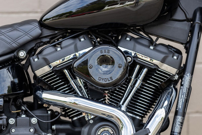 S&S Cycle Gloss Black Mini Teardrop Stealth Air Cleaner Cover for Various Various Harley-Davidson Motorcycles (See Fitment List)