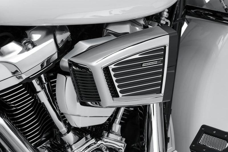 Kuryakyn Classic Faceplate For Hypercharger ES In Chrome/Black For All Hypercharger ES Air Cleaners