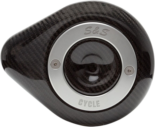 S&S Cycle Stealth Carbon Fibre Teardrop Air Cleaner Cover for Various Various Harley-Davidson Motorcycles (See Fitment List)