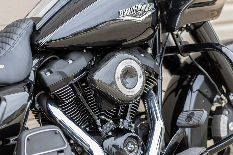 S&S Cycle Stealth Carbon Fibre Teardrop Air Cleaner Cover for Various Various Harley-Davidson Motorcycles (See Fitment List) #170-0501