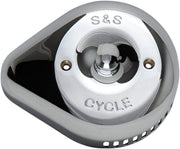 S&S Cycle Chrome Stealth Slasher Teardrop Air Cleaner Cover for Various Various Harley-Davidson Motorcycles (See Fitment List)
