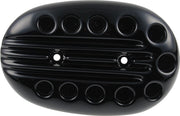 Cult Werk Air Filter Cover "Slotted" for 2004-2017 Harley-Davidson Air Cleaner Cover Black ABS Polymer