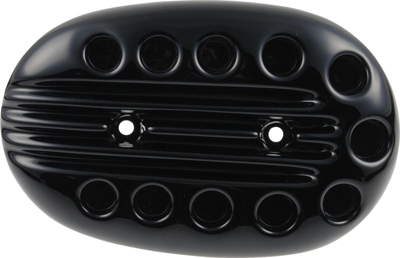 Cult Werk Air Filter Cover "Slotted" for 2004-2017 Harley-Davidson Air Cleaner Cover Black ABS Polymer