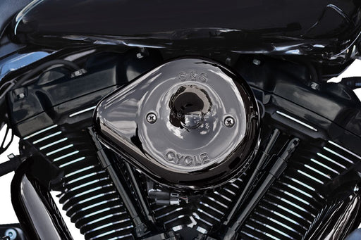 S&S Cycle Stealth Teardrop Air Cleaner Cover for 2017-2023 Harley-Davidson Lava Chrome