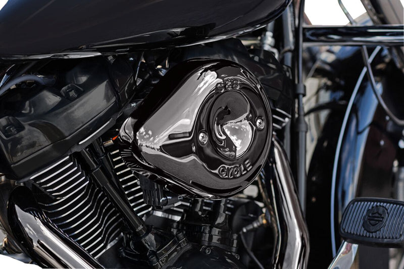 S&S Cycle Stealth Teardrop Air Cleaner Cover for 2017-2023 Harley-Davidson Lava Chrome #170-0779
