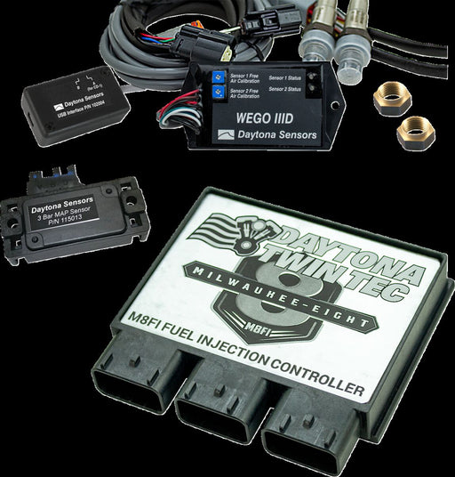 Daytona Twin Tec LLC Fuel Injection Electronic Control Module Kit for 2017-2024 Harley-Davidson 3 BAR Black White