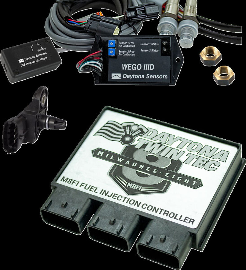Daytona Twin Tec LLC Fuel Injection Electronic Control Module Kit for 2018-2020 Harley-Davidson 2 BAR Black White