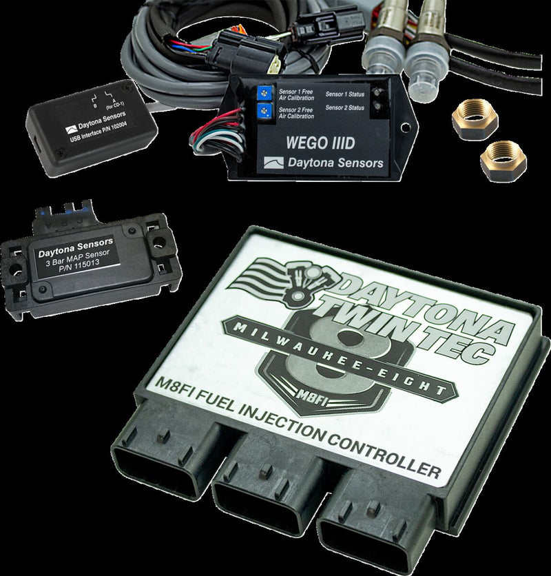 Daytona Twin Tec LLC Fuel Injection Electronic Control Module Kit for 2018-2020 Harley-Davidson 3 BAR Black White