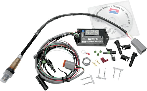 Daytona Twin Tec LLC Wego III Wide-Band AFR (Air/Fuel Ratio) Monitoring System Sensor Kit Black Grey Single Channel Wide-Band O2