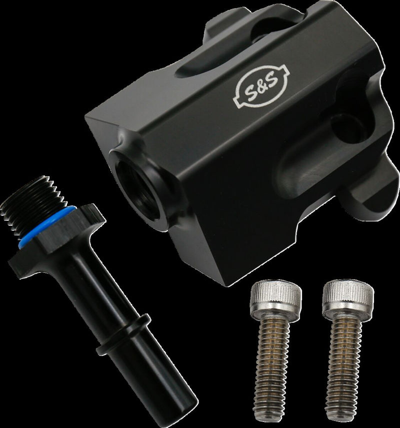 S&S Cycle Replacement Fuel Rail Kit for 2017-2025 Harley-Davidson Anodised Black 6061 Billet Aluminium