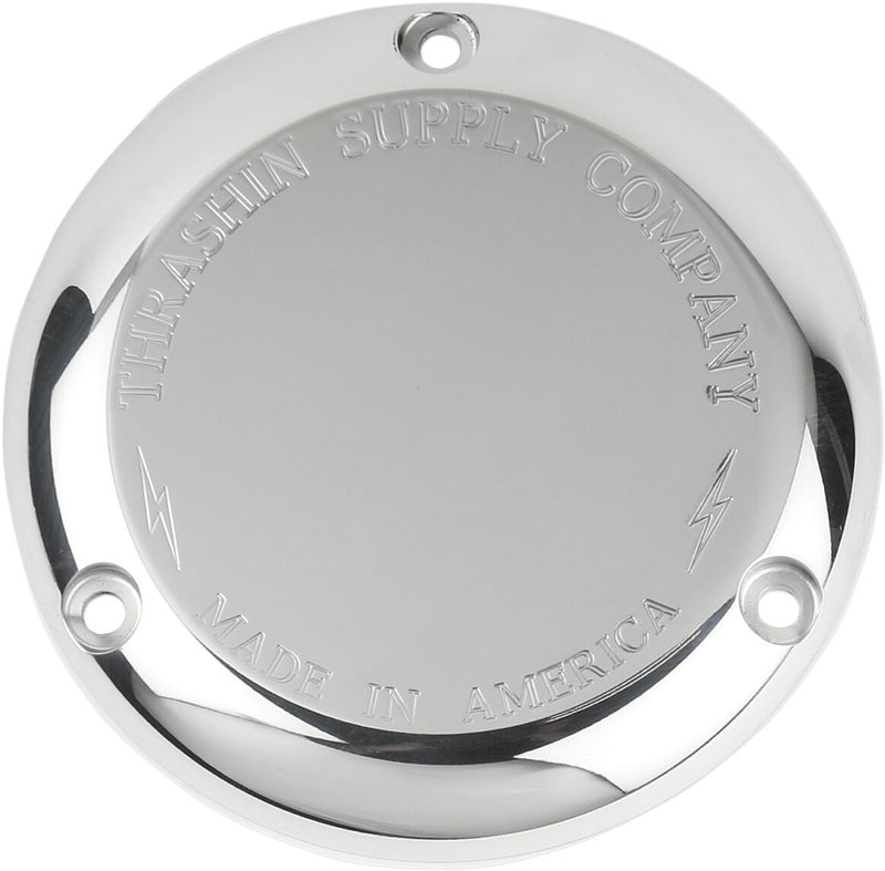 Thrashin Supply Co. 3 Hole Billet Derby Cover In Polished For 1984-1999 Evo Twin Cam