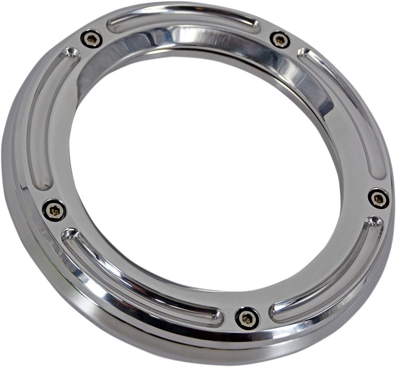Trask Chrome Aluminium Assault Derby Cover for Various Various Harley-Davidson Motorcycles (See Fitment List) #TM-0040CH