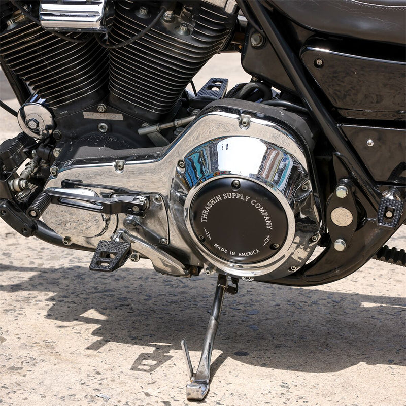 Classic Derby Cover Black Softail