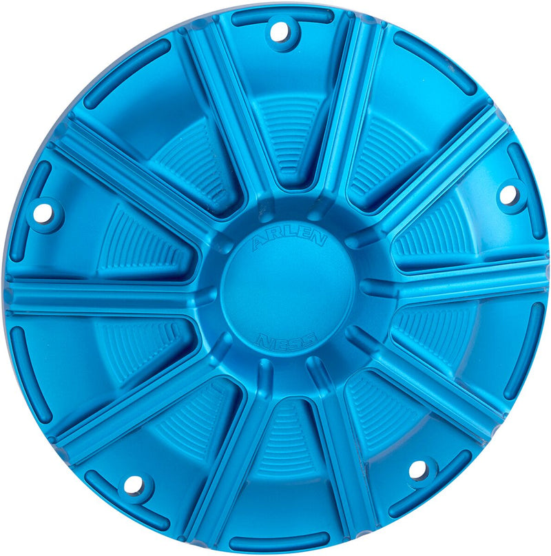 Arlen Ness Blue Anodised 10-Gauge Derby Cover for 2015-2026 Harley-Davidson Touring Motorcycles #700-003