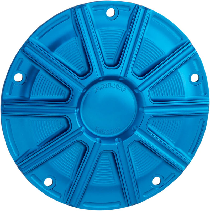 Arlen Ness Blue Anodised 10-Gauge Derby Cover for Various Various Harley-Davidson Motorcycles (See Fitment List) #700-019