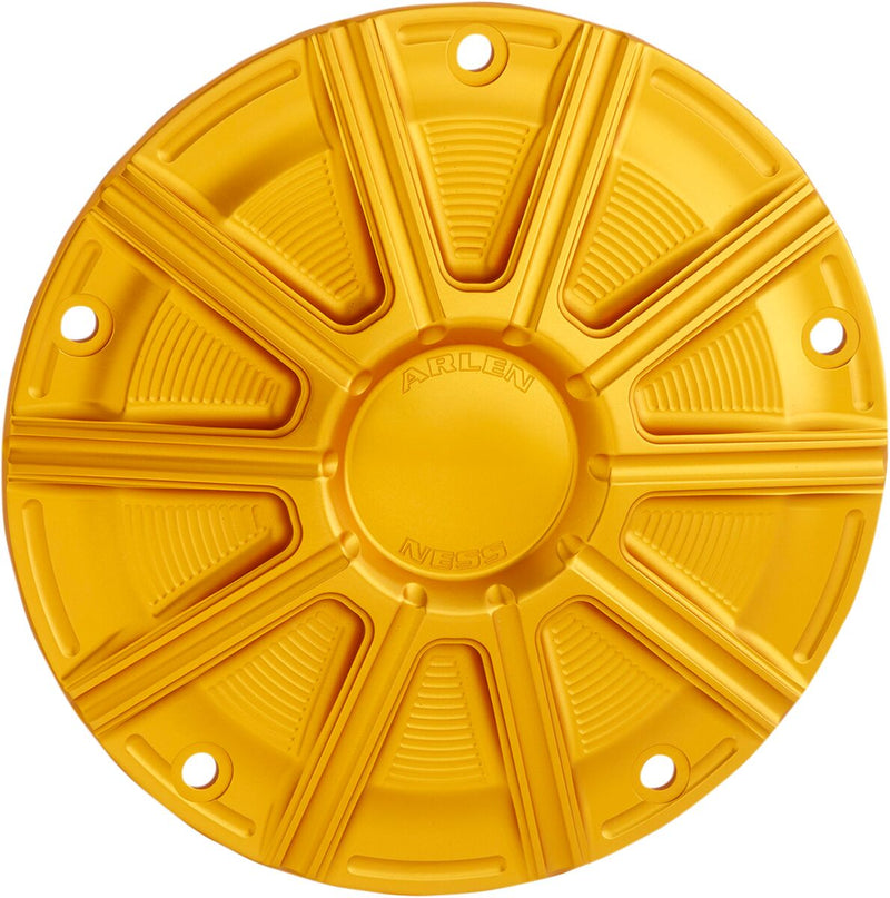 Arlen Ness Gold Anodised 10-Gauge Derby Cover for Various Various Harley-Davidson Motorcycles (See Fitment List)