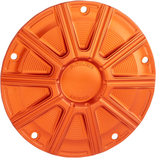 Arlen Ness Orange Anodised 10-Gauge Derby Cover for Various Various Harley-Davidson Motorcycles (See Fitment List) #700-021