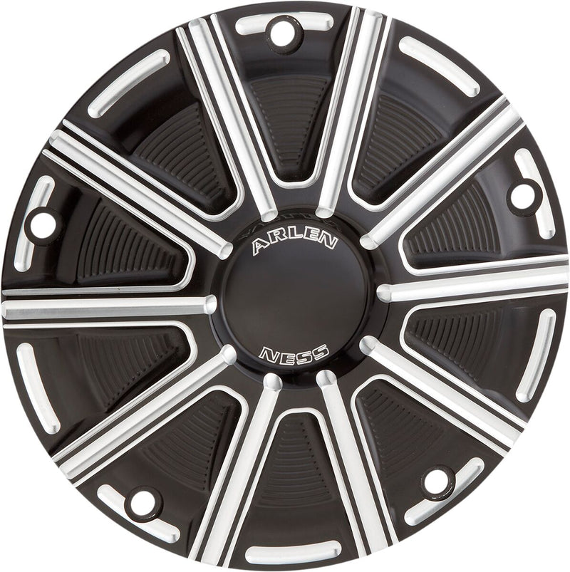 Arlen Ness Black Anodised w/Machined Accents 10-Gauge Derby Cover for 2022 Harley-Davidson Trike and 2015-2026 Harley-Davidson Touring Motorcycles