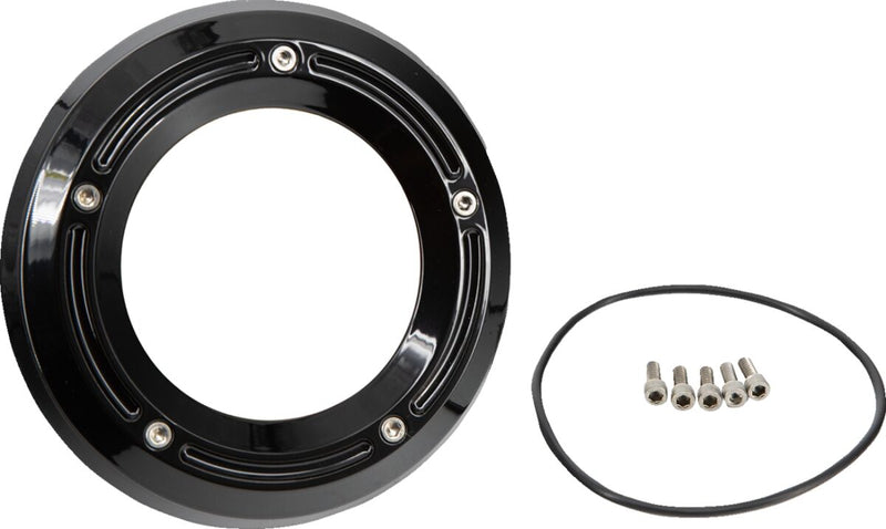 Trask Gloss Black Aluminium Assault Derby Cover for 2018-2026 Harley-Davidson Softail #TM-0042BK