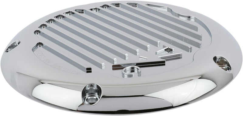 Thrashin Supply Co. Finned Derby Cover In Chrome For FLHTCUL/FLHTK, 2016-2023 Touring/Trike & FLHR, FLHTK, FLTRT Models