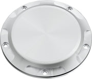 LA Choppers County Line Derby Cover Raw Silver Aluminium