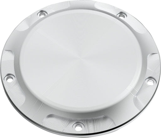 LA Choppers County Line Derby Cover Raw Silver Aluminium