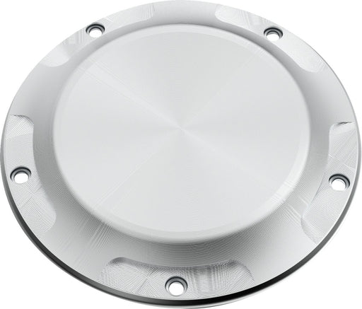 LA Choppers County Line Derby Cover Raw Silver Aluminium