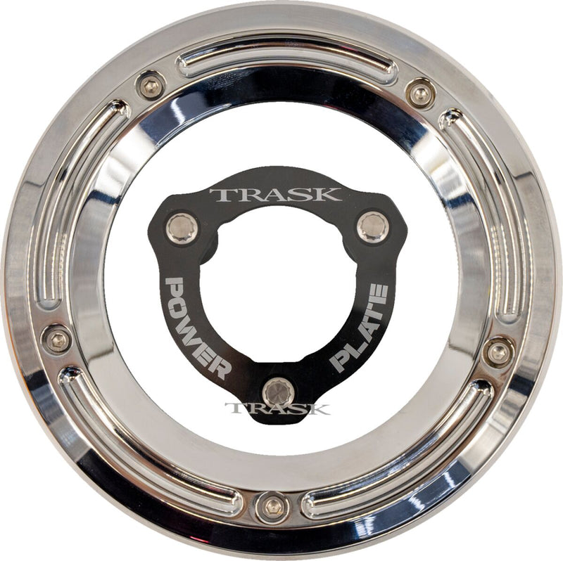 Trask Derby Cover and Power Plate Kit for 2017-2025 Harley-Davidson Black Chrome #TM-0051-CH-BK