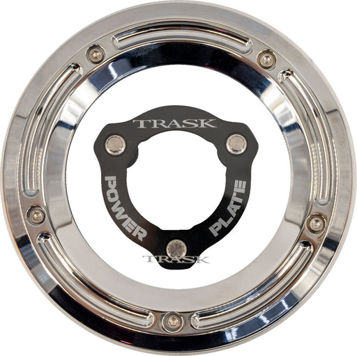 Trask Derby Cover and Power Plate Kit for 2017-2025 Harley-Davidson Black Chrome #TM-0051-CH-BK