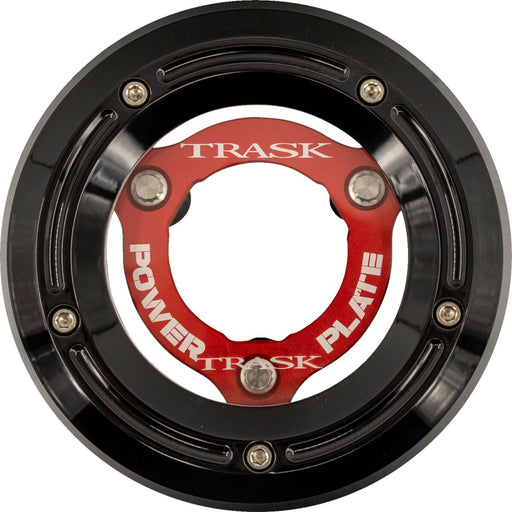 Trask Derby Cover and Power Plate Kit for 2018-2025 Harley-Davidson Black Red #TM-0052-BK-RD