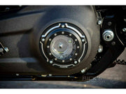 Rick's Motorcycles Derby cover for 2018-2024 Harley-Davidson Gloss Black Clutch #S8-0000081-SG