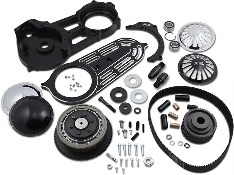 BELT DRIVES LTD. BELT DRIVE KITS WITH CHANGEABLE DOMES BLACK 2'' - 11200317