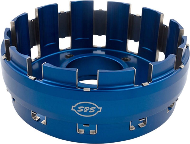 S&S Cycle Clutch Basket Kit for 2019-2026 Harley-Davidson Blue Billet Aluminium
