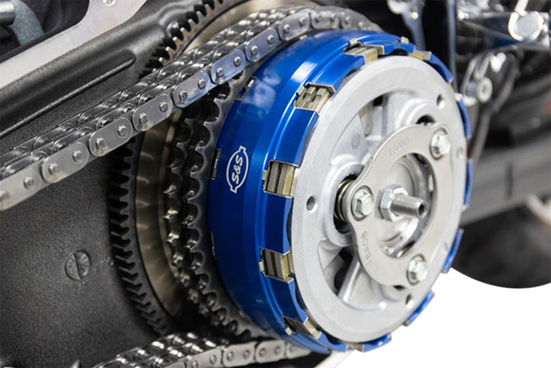 S&S Cycle Clutch Basket Kit for 2019-2026 Harley-Davidson Blue Billet Aluminium