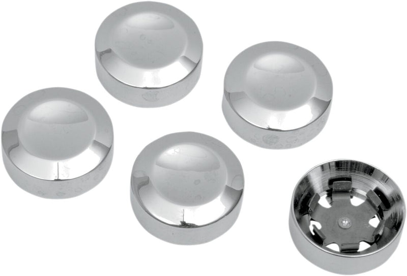 Drag Specialties Rear Pulley Bolt Covers Fits Harley-Davidson Dyna, Softail, Sportster, Touring Models 1984-2022