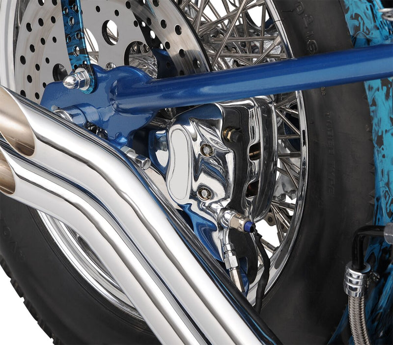Drag Specialties Chrome 4-Piston Brake Caliper Fits Harley-Davidson Softail Models 2000-2007