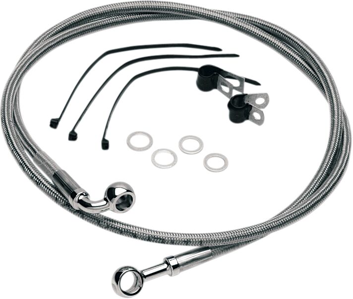 Drag Specialties Stainless Steel Brake Line Kit Fits Harley-Davidson Softail Models 1986-1999