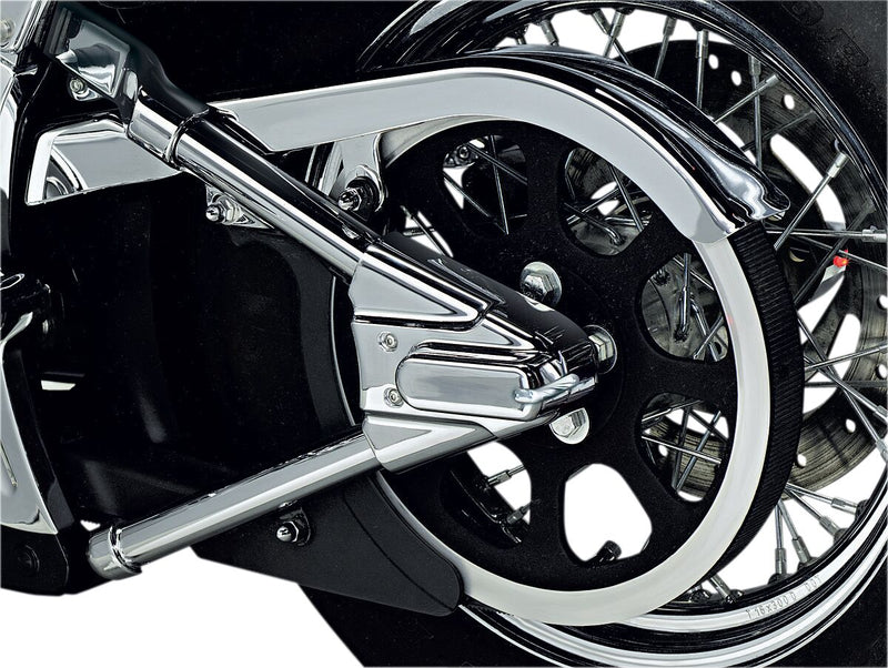 Kuryakyn Swingarm Covers In Chrome For Harley-Davidson 2000-2007 Softail Motorcycles