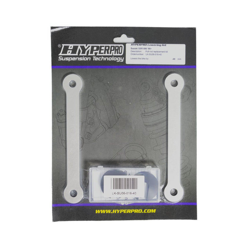 Hyperpro Lowering Kit w/link-system for 2006-2011 SUZUKI GSR 600 Rear Pull Rod Aluminium