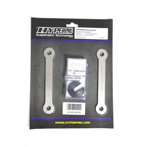 Hyperpro Lowering Kit w/link-system for 2023 YAMAHA XTZ 700 DSP Raw Rear Aluminium #LK-YA07-005-35
