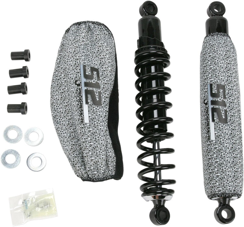Progressive Suspension 512 Series Shock Shock Absorber Black Grey Front Coilover Twin-Tube Steel Pair