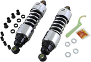 Progressive Suspension Chrome 412 Series 11.5" American-Tuned Gas Shocks - 115/155 Spring Rate (lbs/in) for 2006-2026 Harley-Davidson Touring Motorcycles