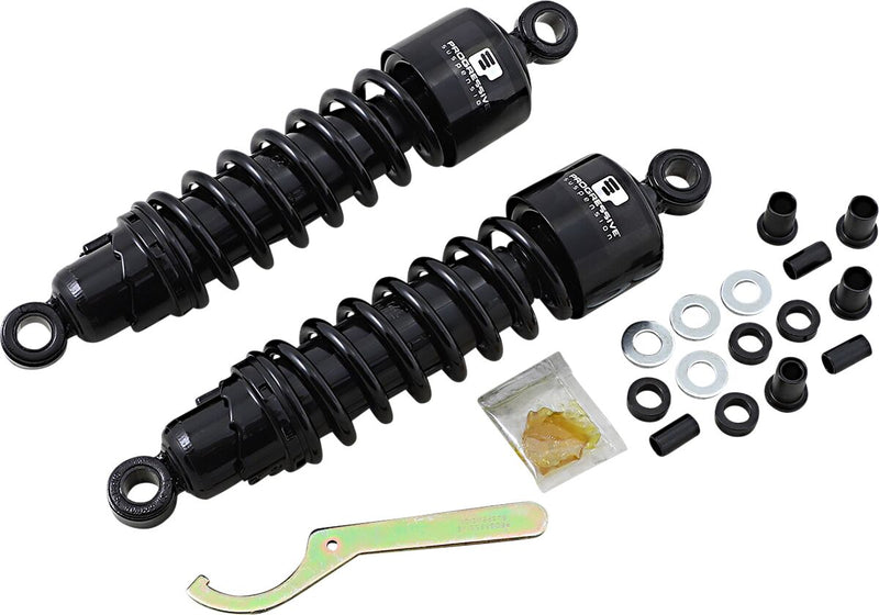 Progressive Suspension Black 412 Series 12" American-Tuned Gas Shocks - 115/155 Spring Rate (lbs/in) for 2006-2026 Harley-Davidson Touring Motorcycles