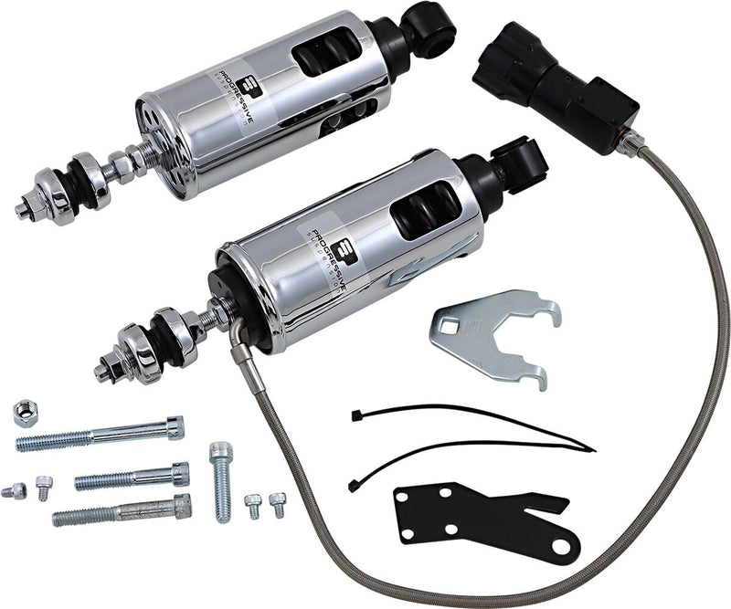 Progressive Suspension 422 Series 9.5" Heavy Duty Shocks w/ Remote Adjustable Preload - 1117 Spring Rate (lbs) for 2000-2017 Harley-Davidson Softail Motorcycles