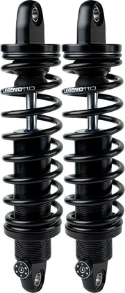 Legend Suspension REVO-A Adjustable V-Rod Coil Suspension Shock Absorber Anodised Black Rear Coilover Twin-Tube Aluminium Pair