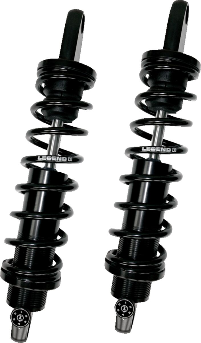 Legend Suspension REVO-A Adjustable V-Rod Coil Suspension Shock Absorber Anodised Black Rear Coilover Twin-Tube Aluminium Pair