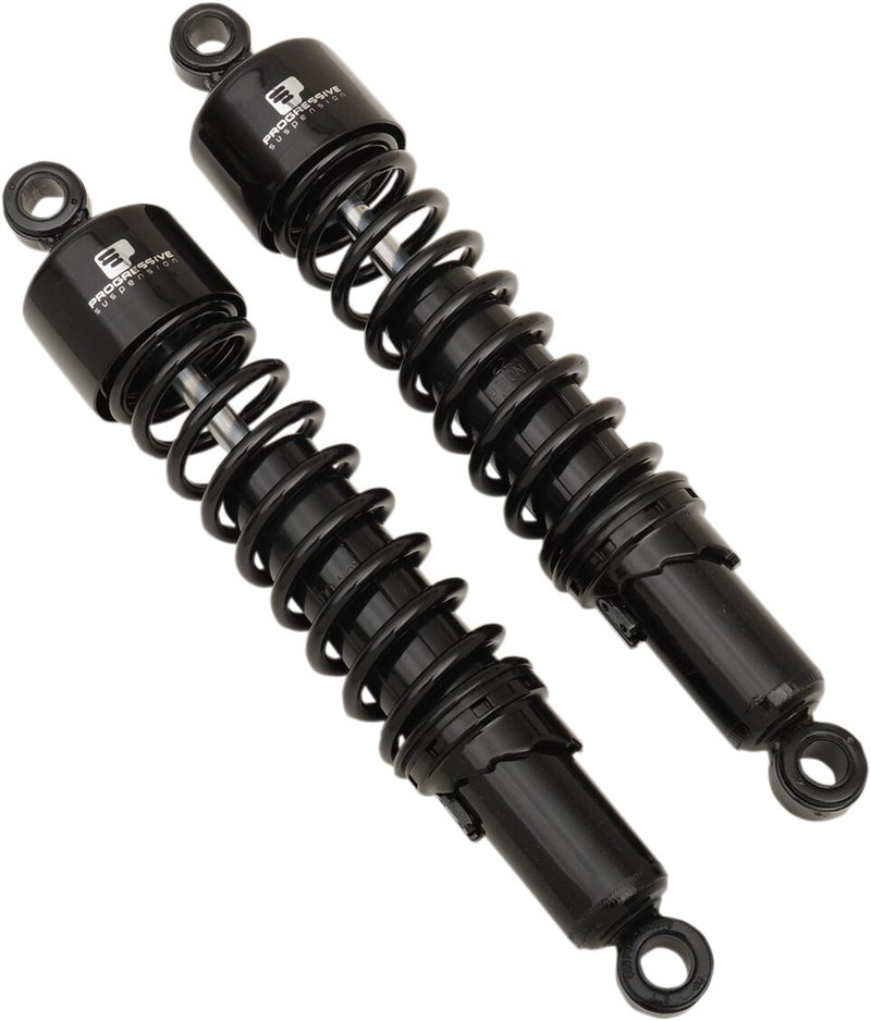Progressive Suspension 412 Series Cruiser Shocks 412 Cruiser Series Shock Absorber Black Rear Coilover Monotube Steel Pair