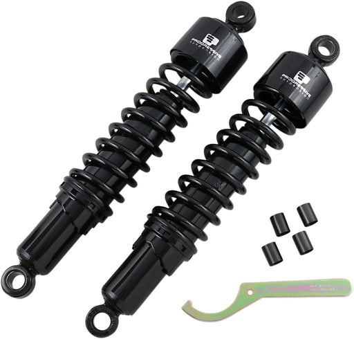 Progressive Suspension 412 Series Cruiser Shocks 412 Cruiser Series Shock Absorber Black Rear Coilover Monotube Steel Pair