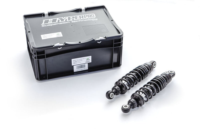 Hyperpro 360 Series Twin Emulsion Shocks for 1973-1980, 1983, 1986-2015 Harley-Davidson Type 360 Shock Absorber Rear Aluminium Steel Pair #HDTO+12.00-0-M